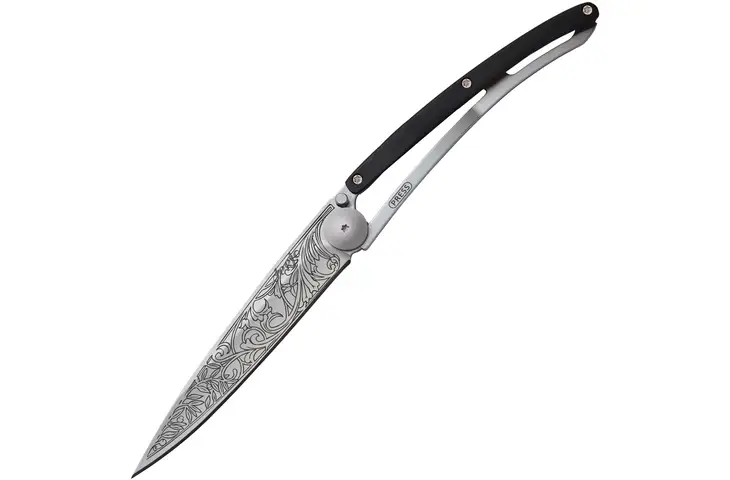 Deejo 27g Tattoo Linerlock Art 3.00 in Stainless Steel Folding Knife